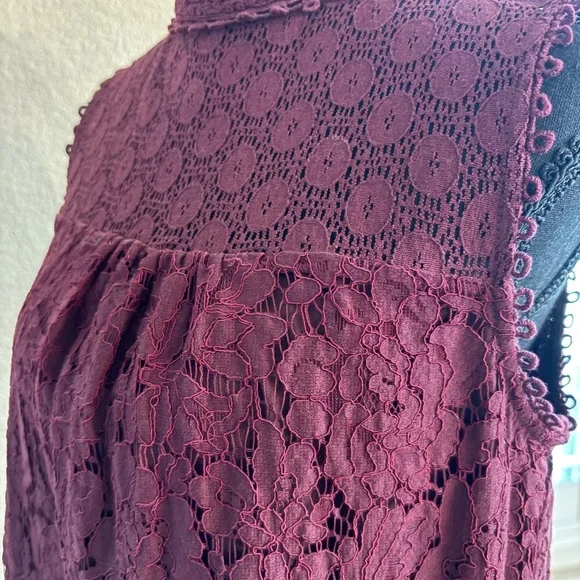 Xhilaration Burgundy Lace Mini Dress - Picture 5 of 7